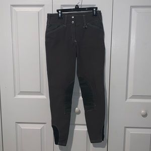 Equestrian riding breeches. Dark gray size 26